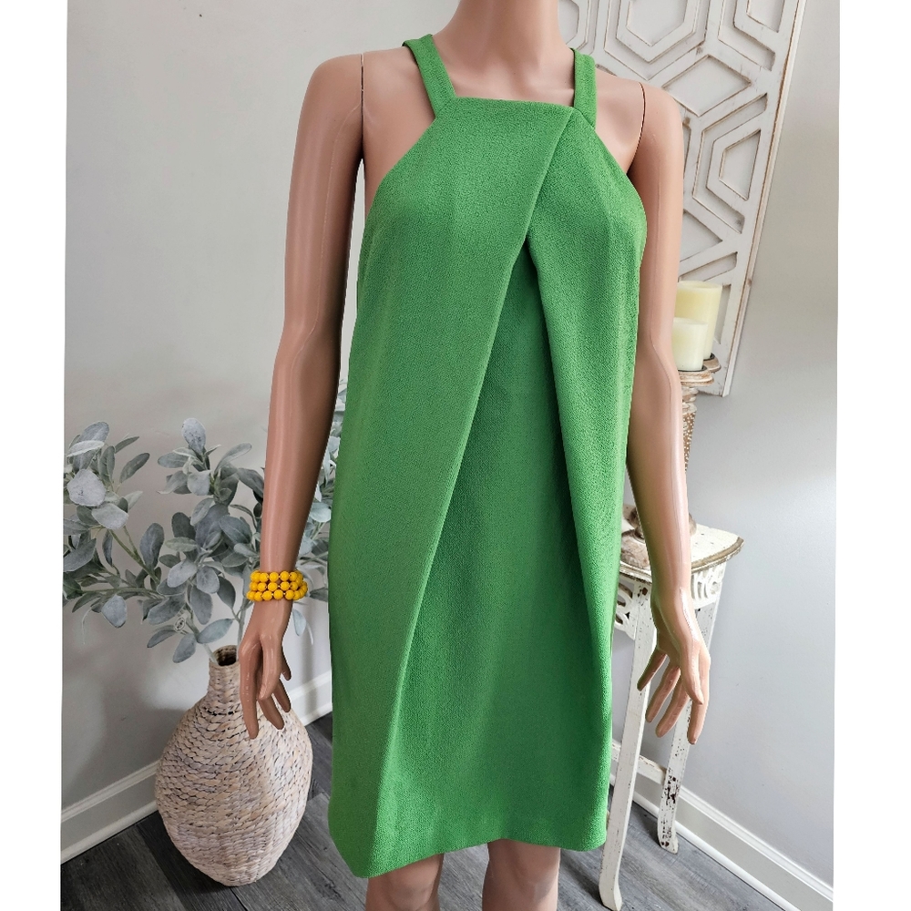 Trina Turk Felisha Green Halter Shift Dress Size 6